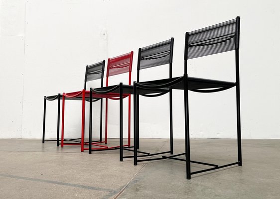 Italian Postmodern Space Age Model 101 Spaghetti Chairs by Giandomenico Belotti for Alias, 1970s, Set of 4-UAH-1811576