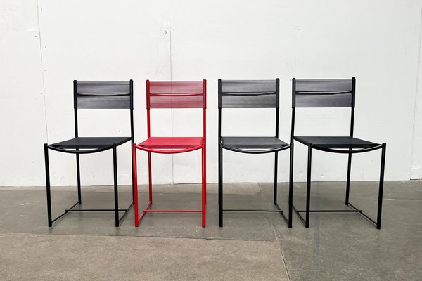 Italian Postmodern Space Age Model 101 Spaghetti Chairs by Giandomenico Belotti for Alias, 1970s, Set of 4-UAH-1811576