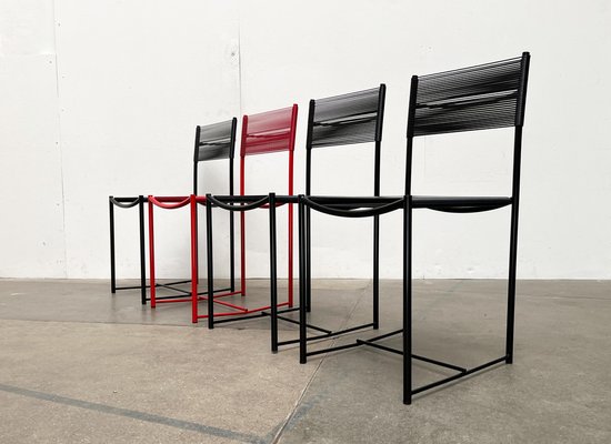 Italian Postmodern Space Age Model 101 Spaghetti Chairs by Giandomenico Belotti for Alias, 1970s, Set of 4-UAH-1811576