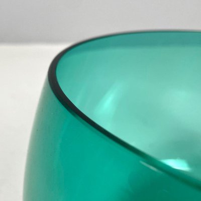 Italian Postmodern Teal Murano Glass Bowl attributed to Venini, 1990s-GDD-1823286