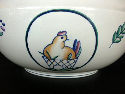 Italian Pottery Bowl by Giovanni Gariboldi for San Cristoforo Ginori, 1930s-GKB-837100