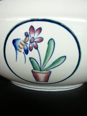 Italian Pottery Bowl by Giovanni Gariboldi for San Cristoforo Ginori, 1930s-GKB-837100