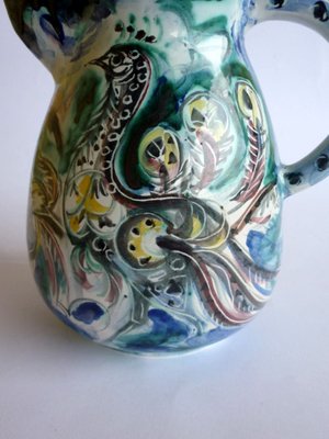 Italian Pottery Pitcher by Leandro Sciutto for Pozzo Garitta, 1940s-GKB-839777