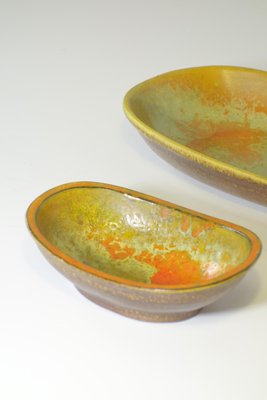 Italian Pottery Studio Abstract Ceramic Bowl by Alessio Tasca, 1980s, Set of 2-KGD-2040548