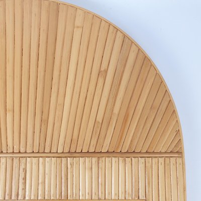 Italian Rattan Arch Mirror, 1970s-ZPB-1336863