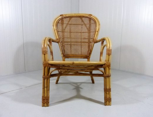 Italian Rattan Chair, 1970s-TU-901206