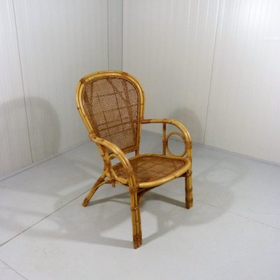 Italian Rattan Chair, 1970s-TU-901206