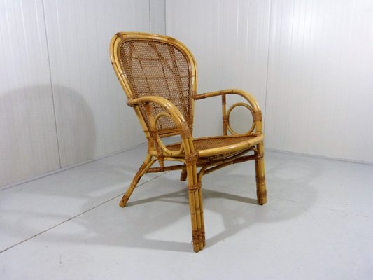 Italian Rattan Chair, 1970s-TU-901206