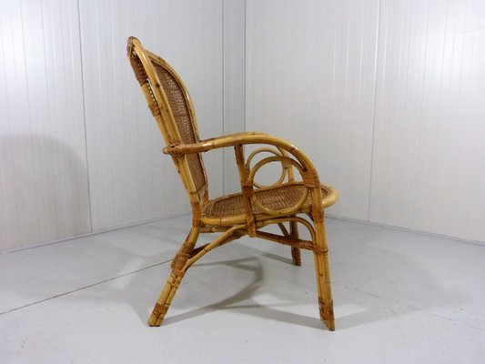 Italian Rattan Chair, 1970s-TU-901206