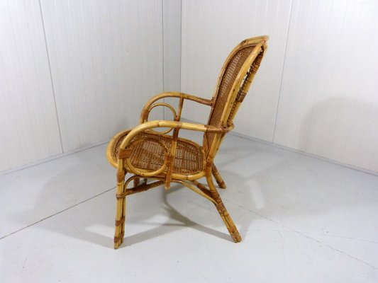 Italian Rattan Chair, 1970s-TU-901206