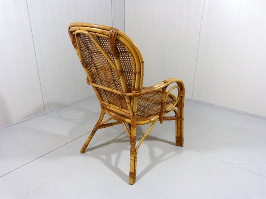 Italian Rattan Chair, 1970s-TU-901206