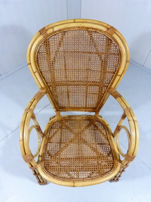 Italian Rattan Chair, 1970s-TU-901206