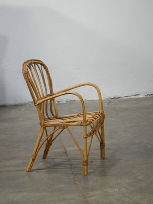 Italian Rattan Children's Chair, 1970s-WWQ-865104