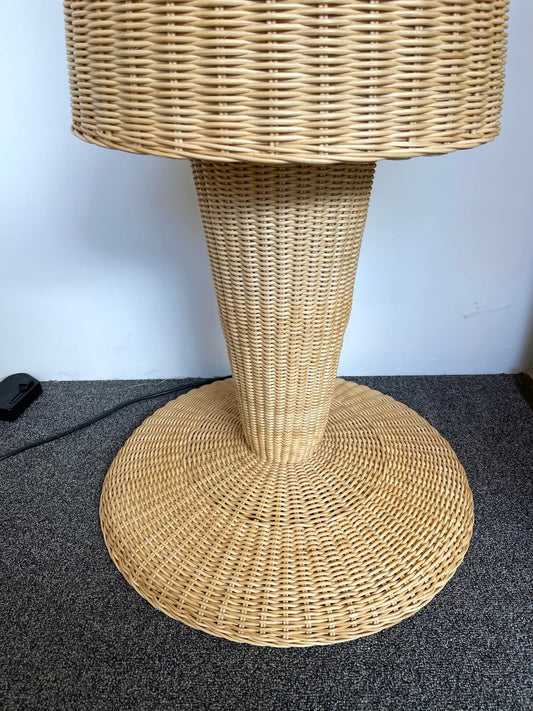 Italian Rattan Floor Lamp by Gasparucci Italo, 1980s