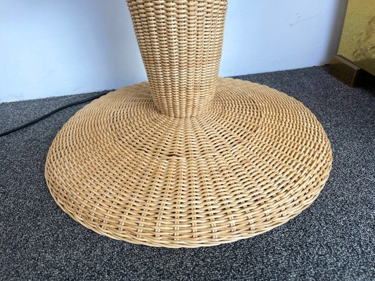 Italian Rattan Floor Lamp by Gasparucci Italo, 1980s-FUE-1001851