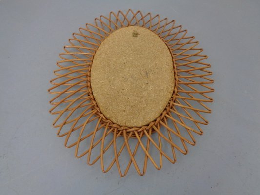 Italian Rattan Mirror, 1960s-RDW-2041709