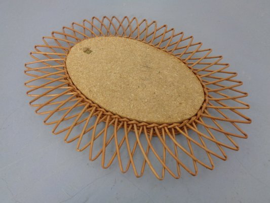 Italian Rattan Mirror, 1960s-RDW-2041709