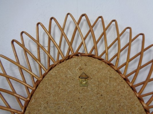 Italian Rattan Mirror, 1960s-RDW-2041709