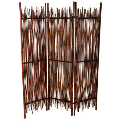 Italian Rattan Partition Room Divider Screen, 1900s-JDR-1126198