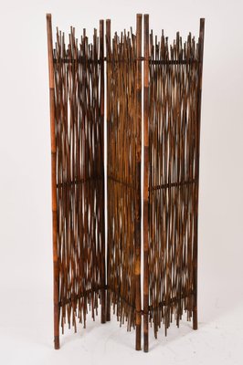 Italian Rattan Partition Room Divider Screen, 1900s-JDR-1126198