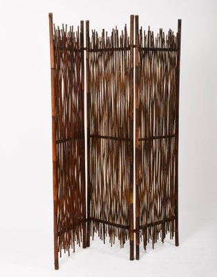 Italian Rattan Partition Room Divider Screen, 1900s-JDR-1126198