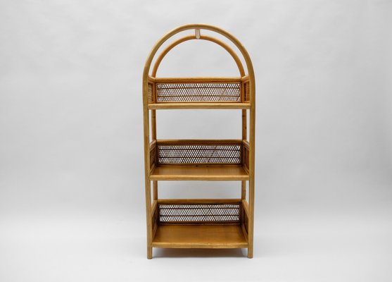 Italian Rattan Shelf, 1960s-KQB-1764383