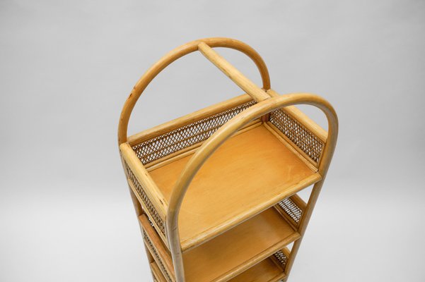 Italian Rattan Shelf, 1960s-KQB-1764383