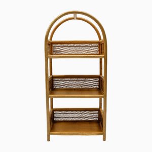 Italian Rattan Shelf, 1960s-KQB-1764383