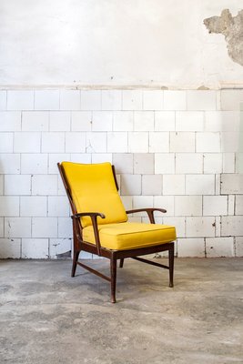 Italian Reclining Chair in Wood, 1950s-VCV-1383574