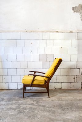 Italian Reclining Chair in Wood, 1950s-VCV-1383574