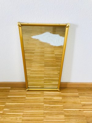 Italian Rectangular Brass Wall Mirror, 1960s-PUK-617888