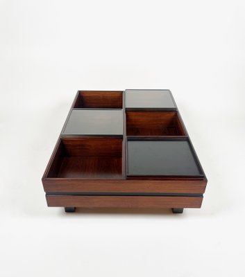 Italian Rectangular Coffee Table in Wood and Glass by Luigi Sormani, 1960s-LYQ-1371302