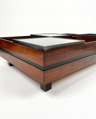 Italian Rectangular Coffee Table in Wood and Glass by Luigi Sormani, 1960s-LYQ-1371302