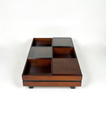 Italian Rectangular Coffee Table in Wood and Glass by Luigi Sormani, 1960s-LYQ-1371302