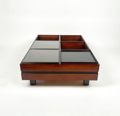 Italian Rectangular Coffee Table in Wood and Glass by Luigi Sormani, 1960s-LYQ-1371302