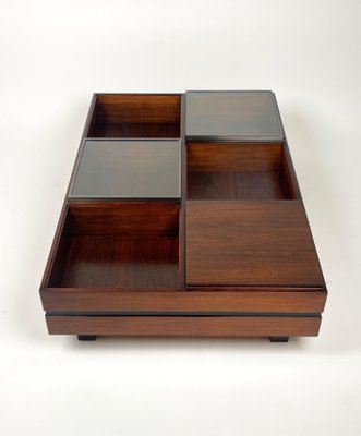 Italian Rectangular Coffee Table in Wood and Glass by Luigi Sormani, 1960s-LYQ-1371302