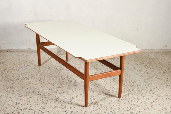 Italian Rectangular Low Coffee Table, 1950s-RAQ-665660