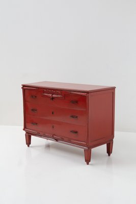 Italian Red Chest of Drawers attributed to A Piero Portalupi, 1920s-RCE-1773489