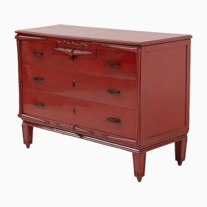 Italian Red Chest of Drawers attributed to A Piero Portalupi, 1920s-RCE-1773489