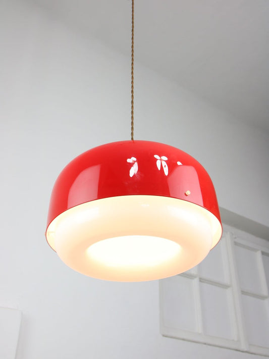 Italian Red Medusa Pendant Lamp by Luigi Massoni for Guzzini, 1970s