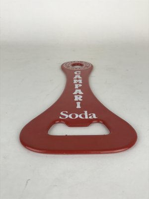 Italian Red Metal Campari Soda Advertising Bottle Opener, 1970s-YNA-656578