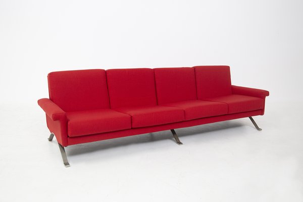 Italian Red Model 875 Sofa by Ico Parisi for Cassina-RCE-1060774