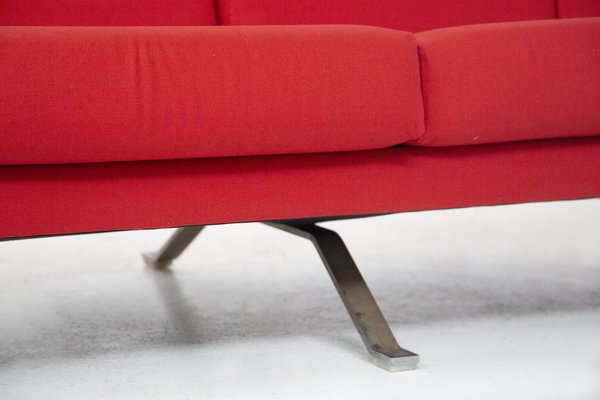 Italian Red Model 875 Sofa by Ico Parisi for Cassina-RCE-1060774