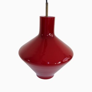 Italian Red Murano Glass Pendant Lamp, 1950s-AA-1764466