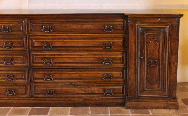 Italian Renaissance Walnut Sacristy Buffet-HPU-1401089