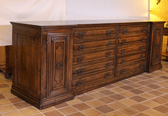 Italian Renaissance Walnut Sacristy Buffet-HPU-1401089