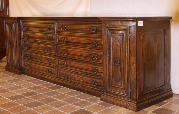 Italian Renaissance Walnut Sacristy Buffet-HPU-1401089