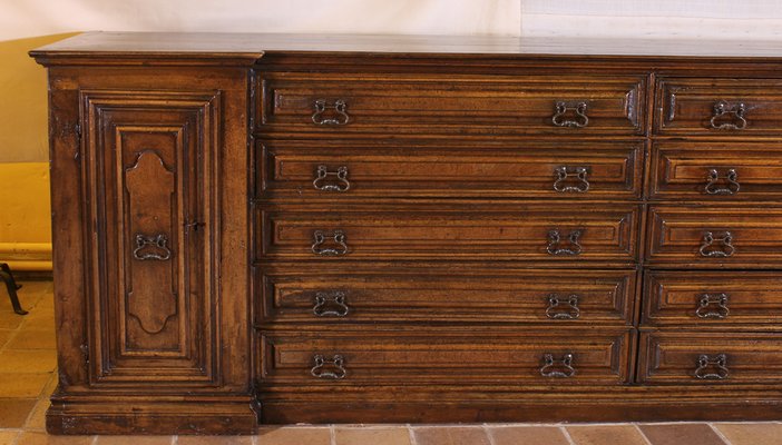 Italian Renaissance Walnut Sacristy Buffet-HPU-1401089