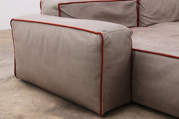 Italian Riff Modular Sofa in Leather from Flexteam, 1999, Set of 4-EZZ-1821062