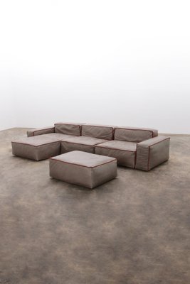 Italian Riff Modular Sofa in Leather from Flexteam, 1999, Set of 4-EZZ-1821062